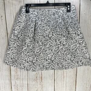 Behnaz Sarafpour Skirt Womens Junior Size 7 Pockets Silver Grey Metallic Pockets
